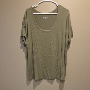 Ava & Viv Sage Green Short Sleeve Top